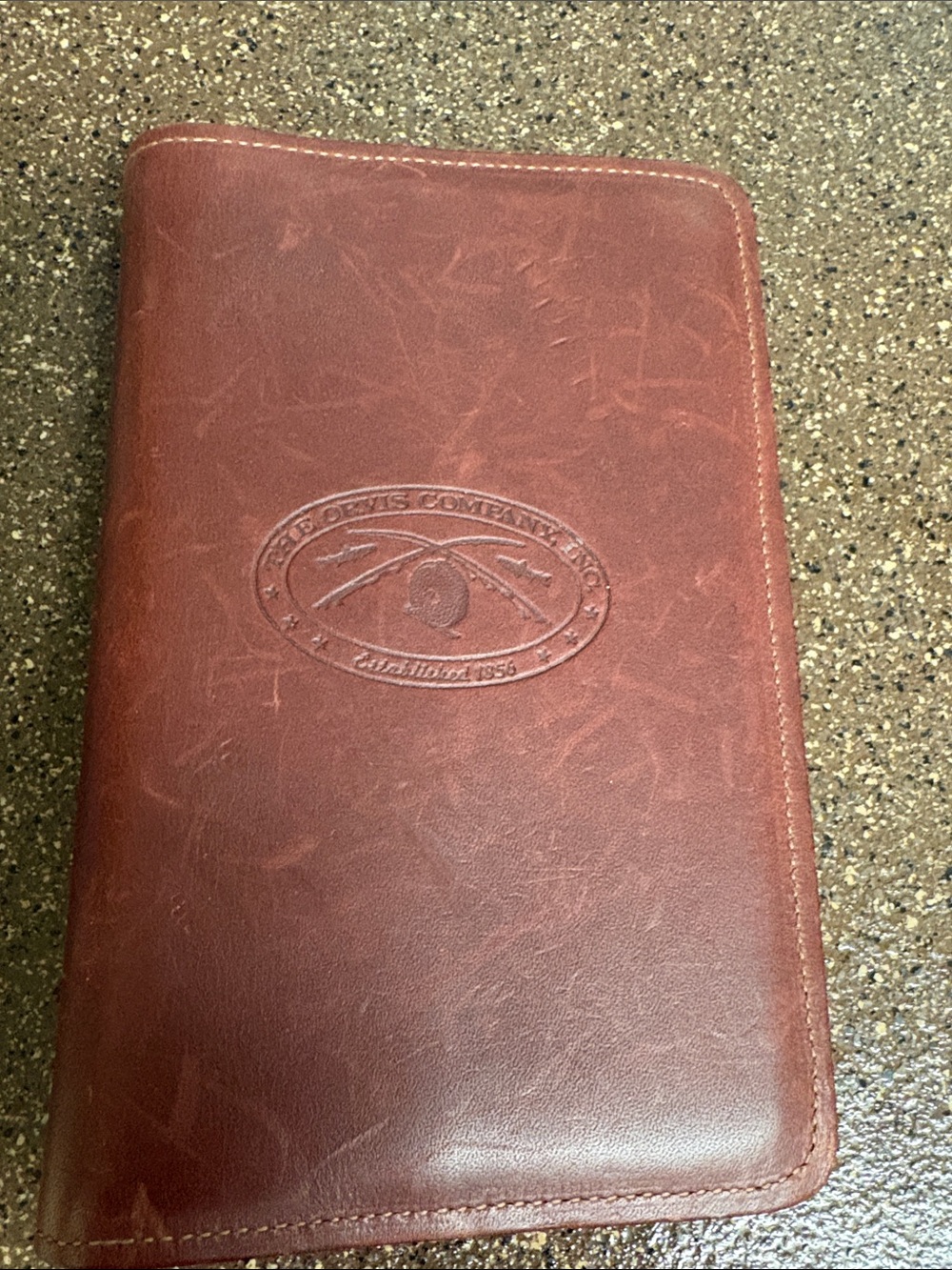 Vintage Orvis Leather 6-Ring daily planner .